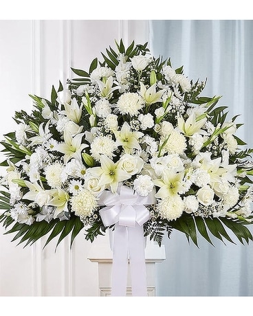 1-800-FLOWERS Heartfelt Sympathies Funeral Basket Flower Arrangement