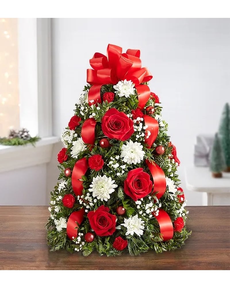 1-800-FLOWERS Holiday Flower Tree in Herndon VA - Bundle of Roses