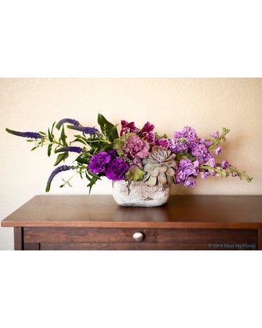 Tone on Tone Flower Arrangement