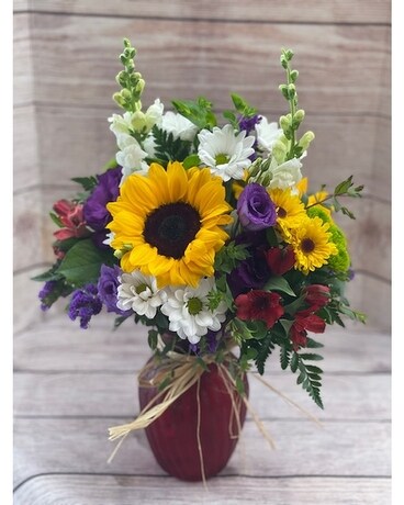 Summer Picnic Vase Flower Arrangement