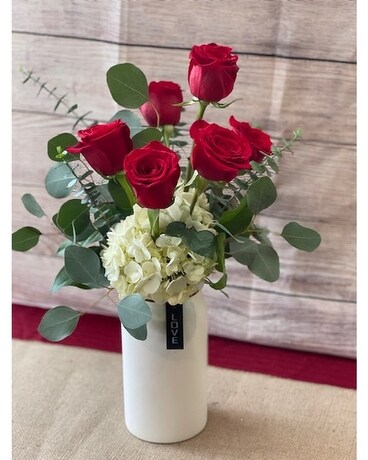 Cupid's Country Love Crock Flower Arrangement