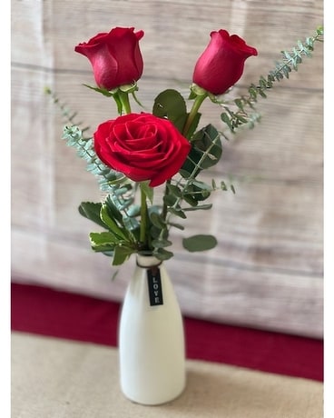 Cupid's Country Love Crock Mini Flower Arrangement