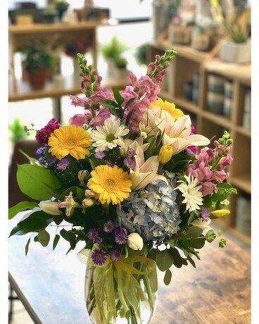 Spring's Garden Vase Flower Arrangement