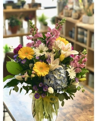 Spring's Garden Vase Flower Arrangement