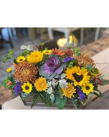 Harvest Table Centerpiece Flower Arrangement