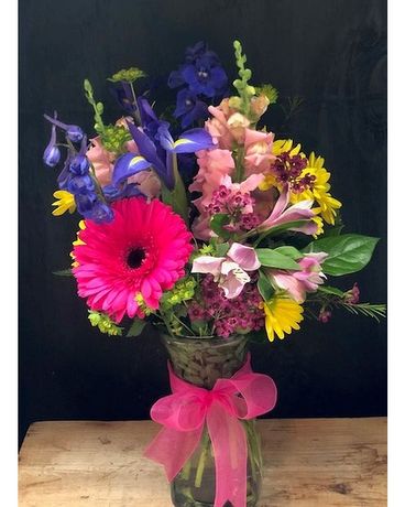 Spring Vase Flower Arrangement