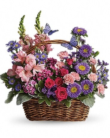 Country Basket Blooms Flower Arrangement