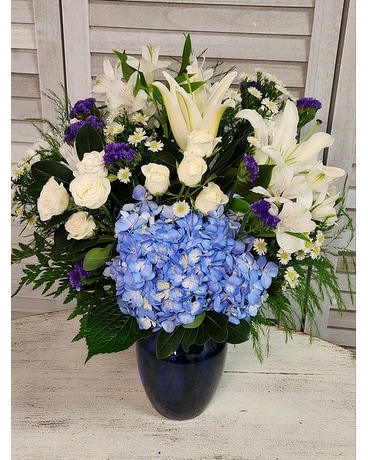 Blue Brilliance Flower Arrangement
