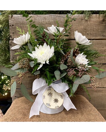 White Christmas Flower Arrangement
