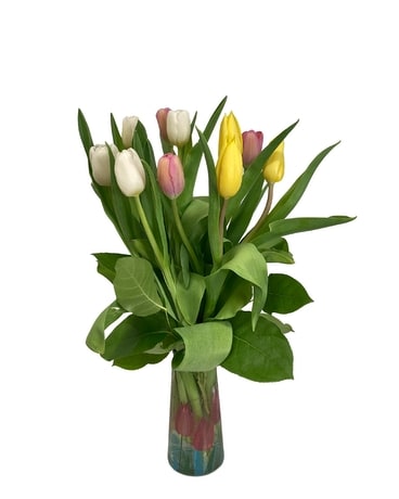 Sunshine and Tulips Flower Arrangement