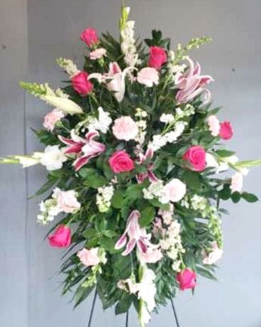 Softly Pink Rememberance Funeral Spray Funeral Arrangement