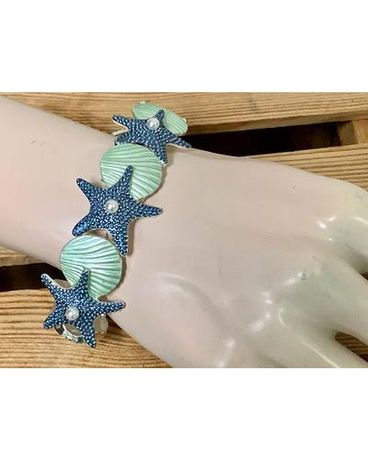 Bracelet-Blue & Green Shell Gifts
