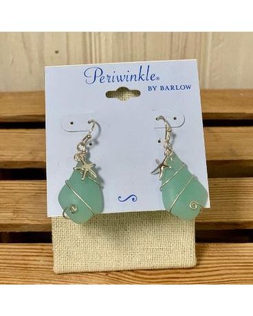 Earrings-Periwinkle Sea Glass Gifts
