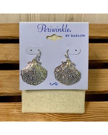Earrings-Periwinkle Silver Shell Gifts