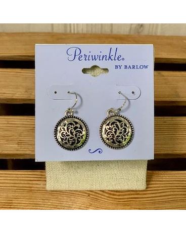 Earrings-Periwinkle Round Filigree Gifts