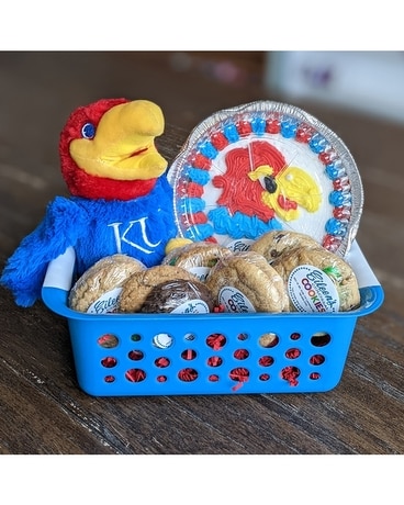 Jayhawk Cookie Basket cb-04kujay Gift Basket