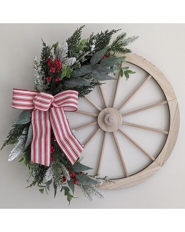 Wagon Wheel Wreath ow23x029 Gifts