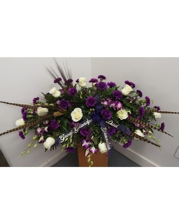 KSU Memories Casket Funeral Casket Spray Flowers