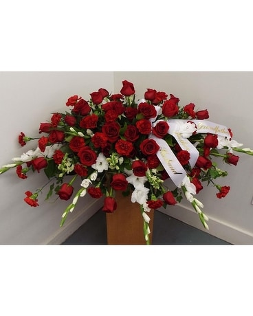 Garden of Grandeur Casket Funeral Casket Spray Flowers