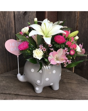 Hello Sweet Baby Girl ownb002a Flower Arrangement