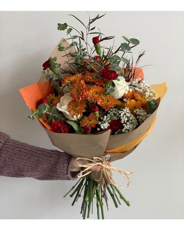 Hand Tied Bouquet of Warm & Natural Blooms Bouquet