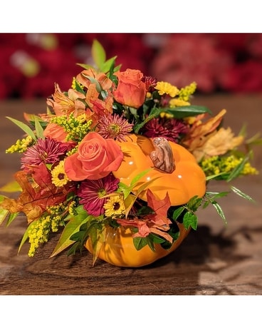 Warm Fall Wishes Flower Arrangement