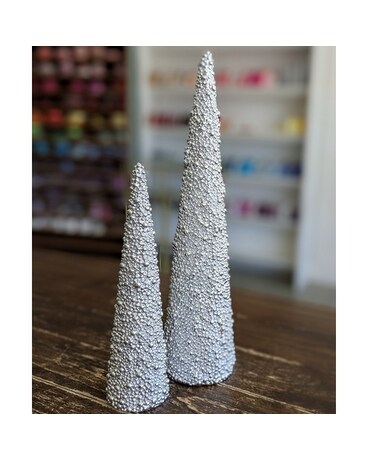 Silver Beaded Trees ow23x035 Gifts