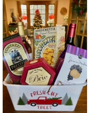 Cardinal hollow gourmet wine basket Gift Basket