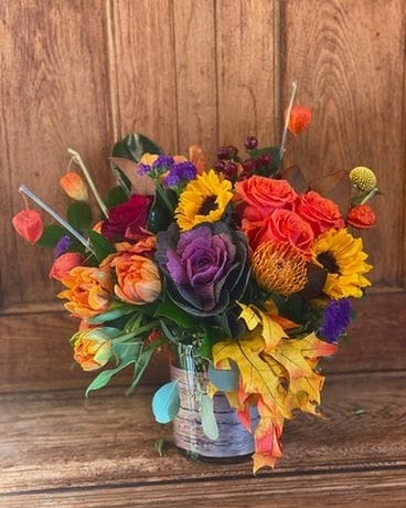 Bursting with Thanks Flower Arrangement