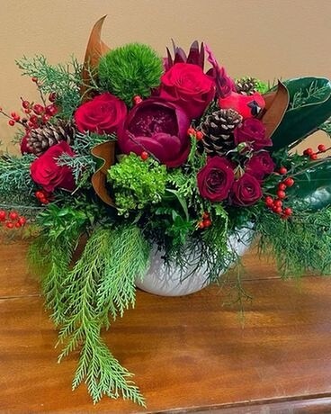 Crimson & Clover Flower Arrangement