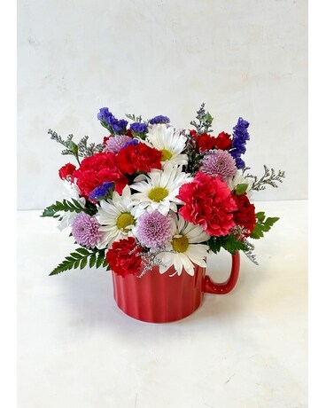Hug in A Mug Flower Arrangement