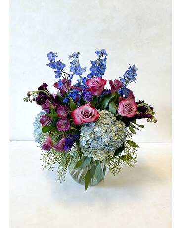 Deja Blue Flower Arrangement