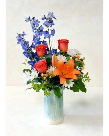 Tangerine Splash Flower Arrangement