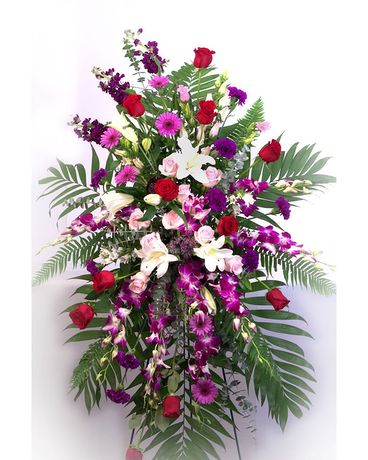 Meaningful Memory Standing Spray Funeral Arrangement
