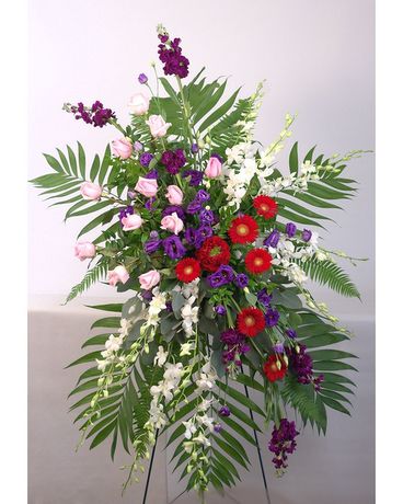 Tender Touch Standing Spray Funeral Arrangement