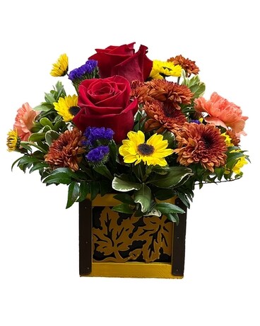 Autumn Leaf Arrangement Asstd. Colors Flower Arrangement