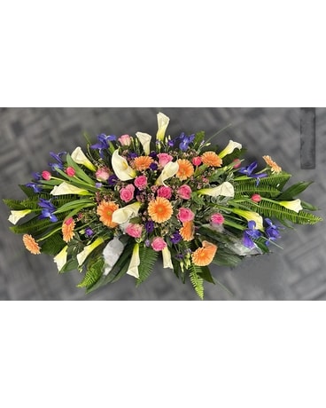 Premium In Memory Lid Spray Flower Arrangement