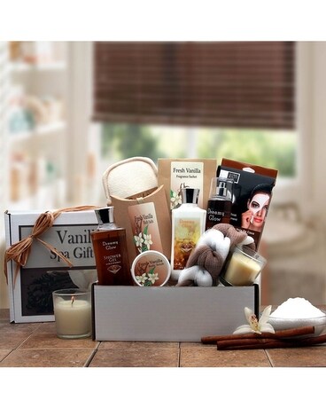 Vanilla Spa Gift Box Gift Basket