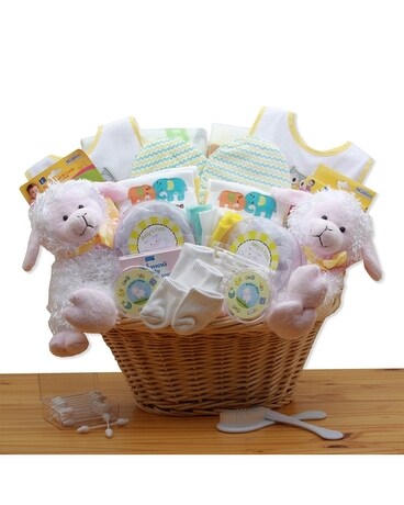 Double Delight Twins- Yellow Gift Basket