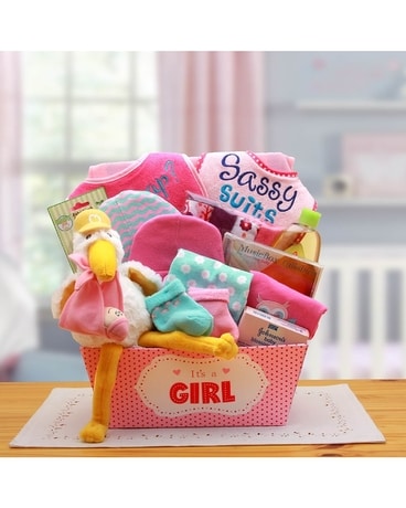 Special Delivery Pink Gift Basket