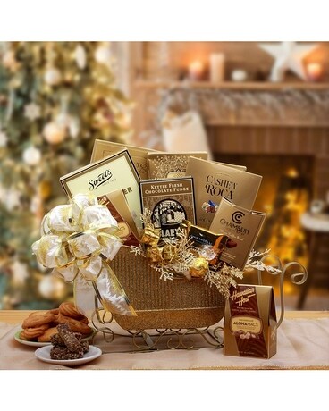 Old Fashioned Sleigh Gift Basket