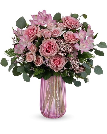 Teleflora's Rosy Iridescence Bouquet Flower Arrangement