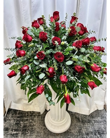Rose Garden Casket by RFS Flower Arrangement