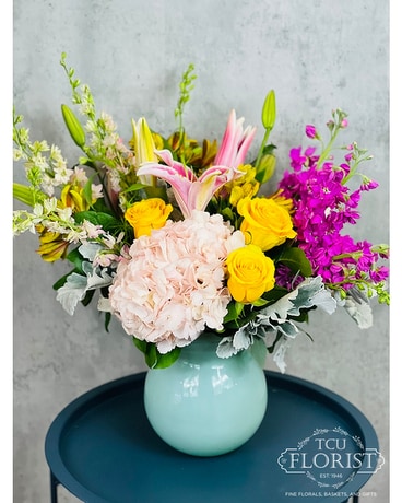 Spring Mint Flower Arrangement