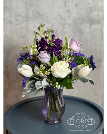 TCU Cheer Flower Arrangement