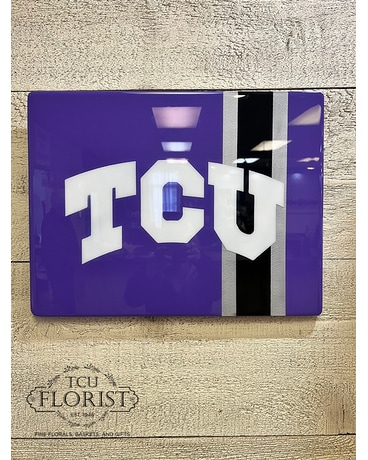 TCU Striped Wall Plaque Gifts