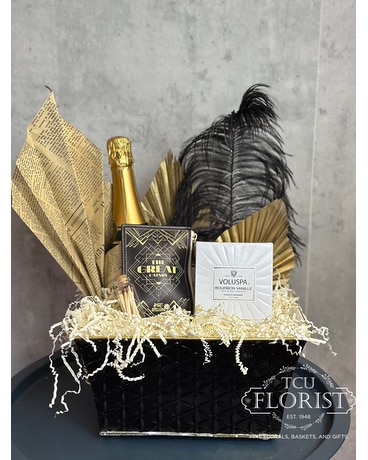 Prohibition Basket Flower Arrangement