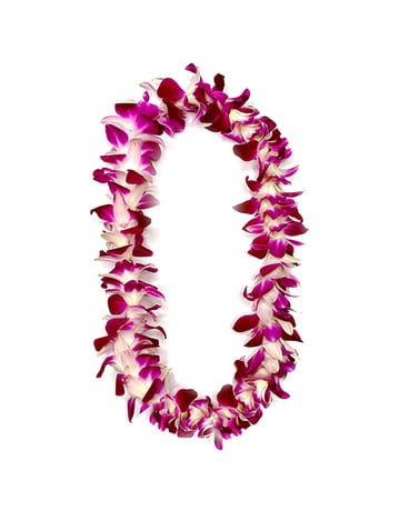 Graduation Lei - Purple Flower Arrangement
