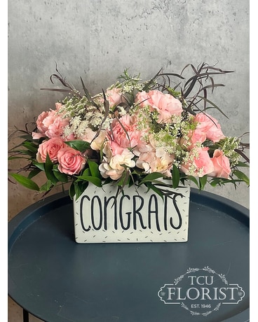 Congrats - Gamma Phi Beta Flower Arrangement