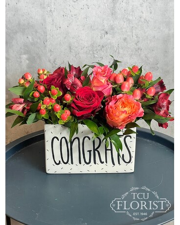 Congrats - Alpha Omicron Pi Flower Arrangement